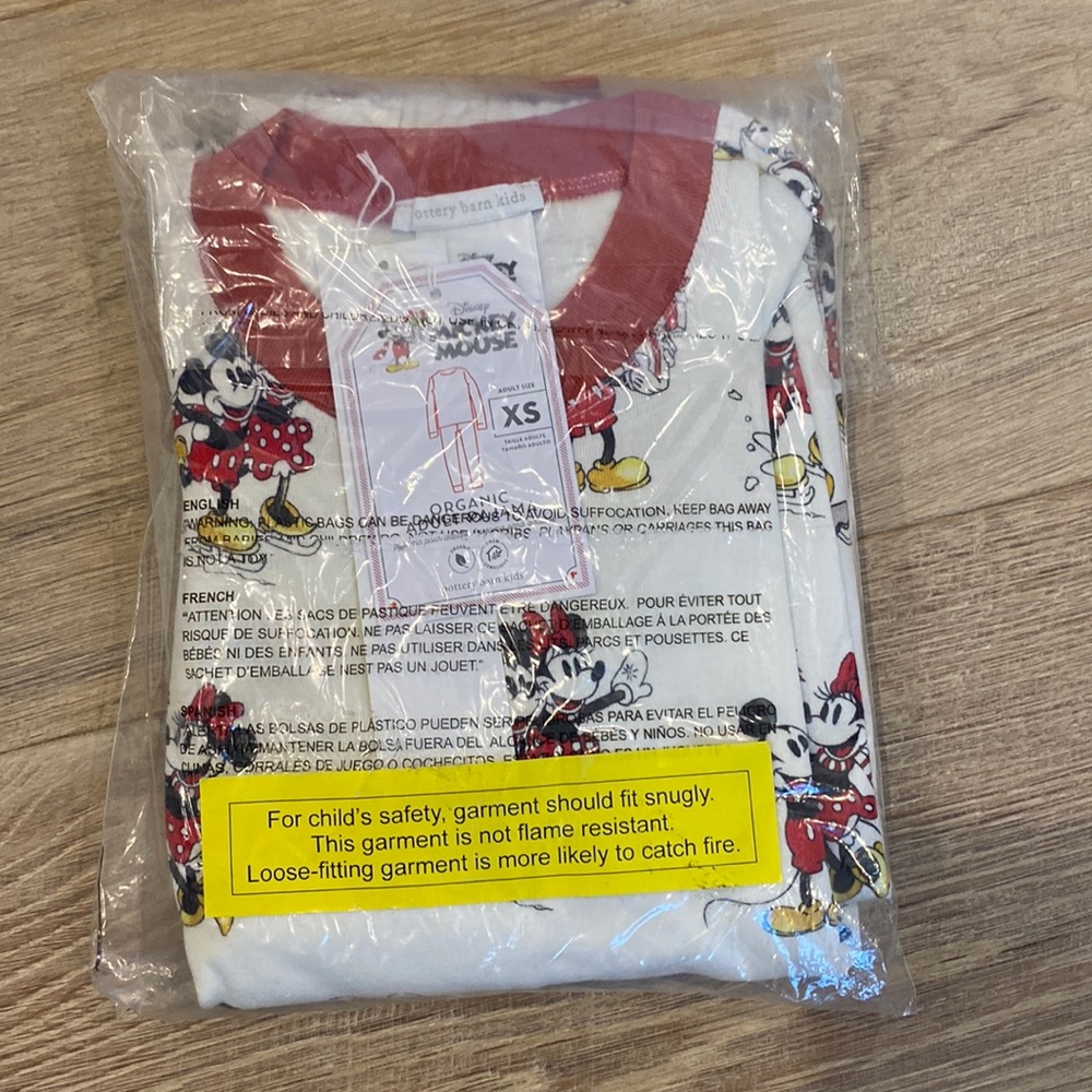 Disney pottery barn kids adult pajamas